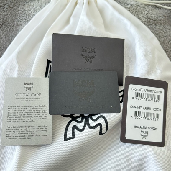 MCM Visetos Leather Sneakers Size: 9 | IT 39 Cognac - Picture 5 of 6